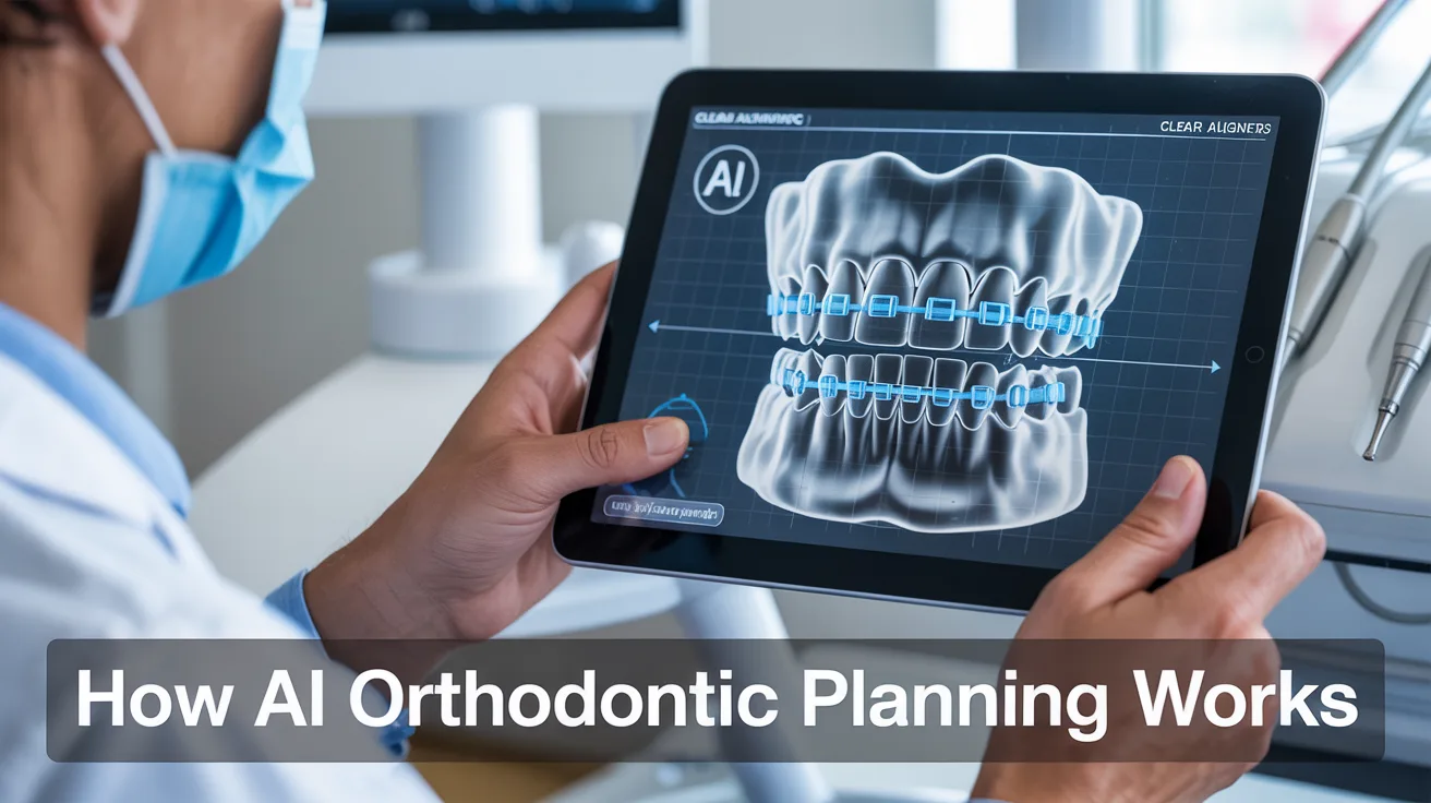 Smart braces technology: Comparing traditional wires to AI-powered 'smart wires'.