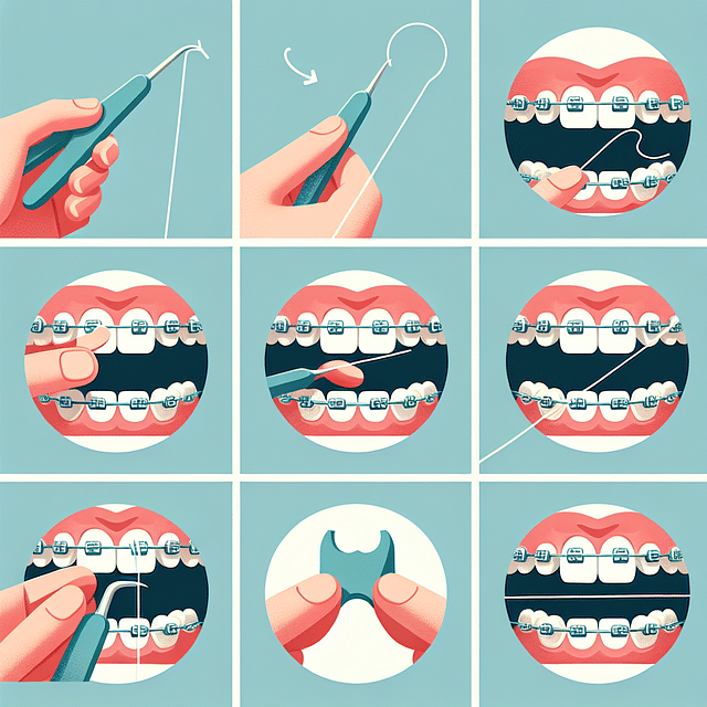 flossing with braces using floss threader