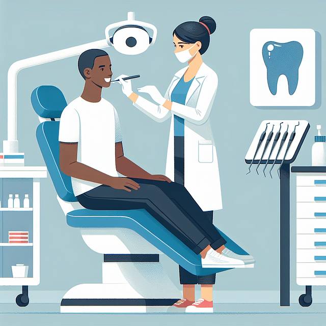 patient at orthodontist check-up