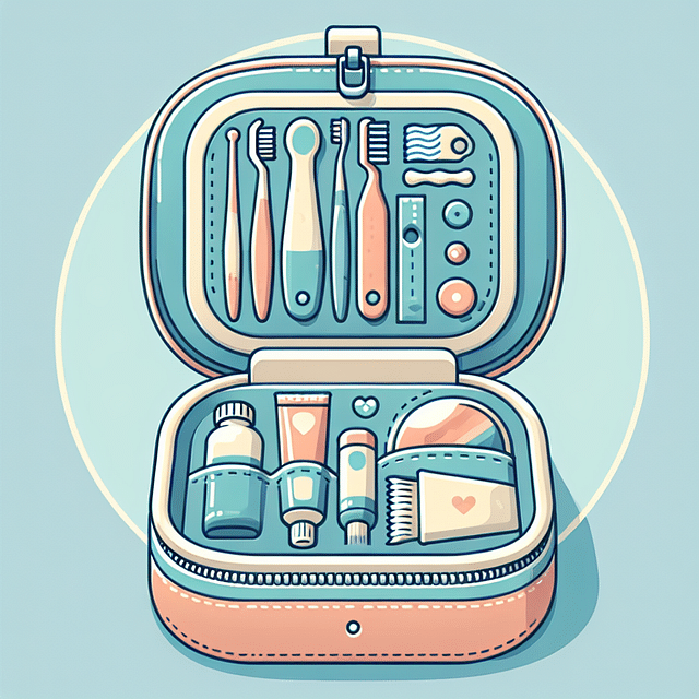 small portable pouch for dental care