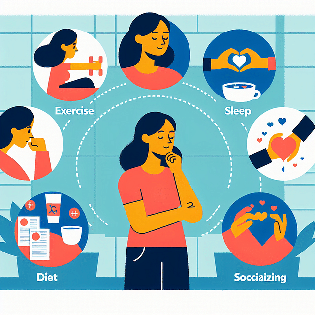 person reflecting on their lifestyle activities