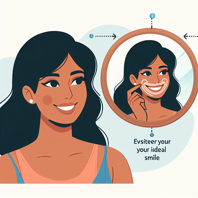 smiling person imagining their perfect smile