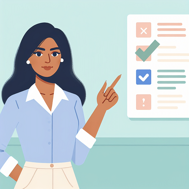 person making a confident decision