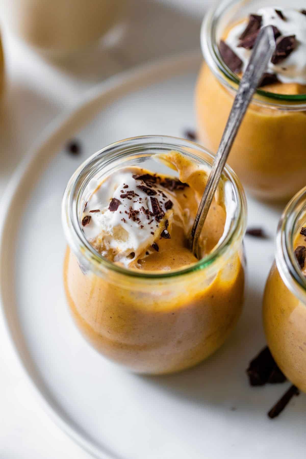 smooth pumpkin mousse dessert