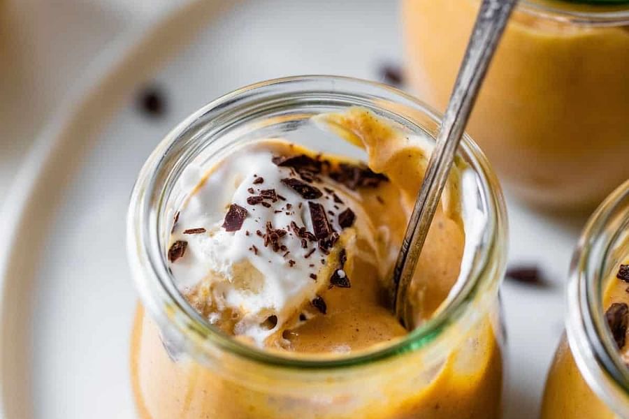 smooth pumpkin mousse dessert