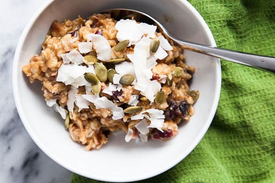 warm oatmeal breakfast