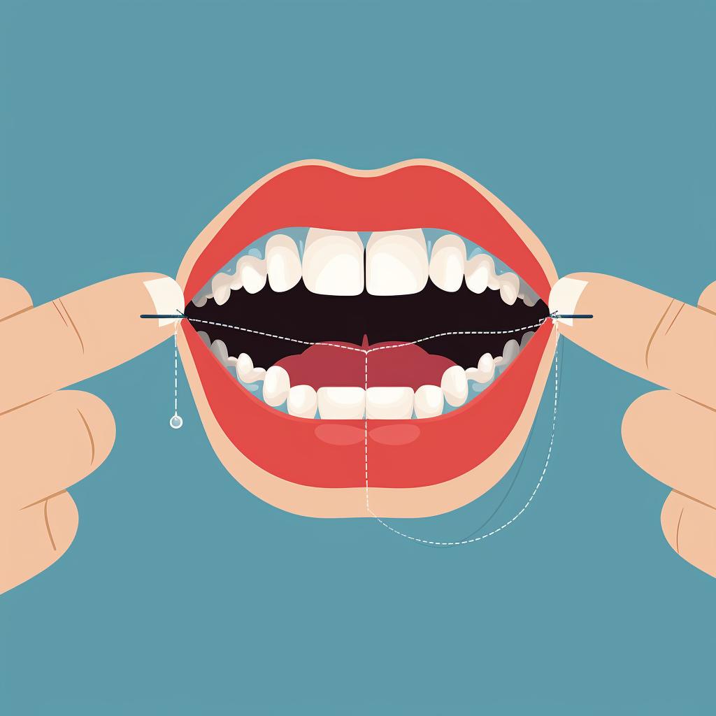 A pair of invisible braces being removed from a person's mouth